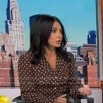 Dr. Tara Narula's brown floral shirtdress on Good Morning America
