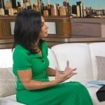 Dr. Tara Narula’s green knit button front dress on Good Morning America