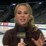 Tara Lipinski’s brown mohair turtleneck sweater on Today