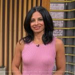 Dr. Tara Narula’s pink ribbed sleeveless dress on Good Morning America