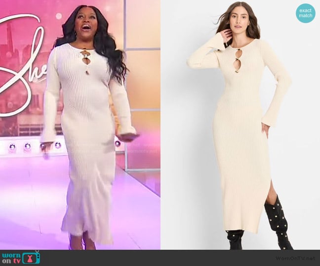 Sherri’s ribbed keyhole dress on Sherri