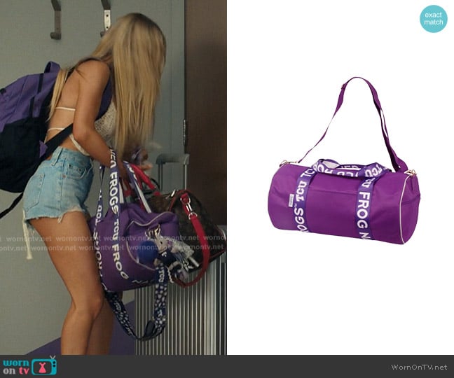 TCU Horned Frogs Round Duffel with Logoed Straps worn by Ainsley Norris (Michelle Randolph) on Landman