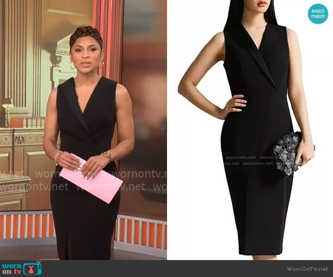 Ted Baker Tilolah Seamed Bodycon Dress worn by Jericka Duncan on CBS Mornings