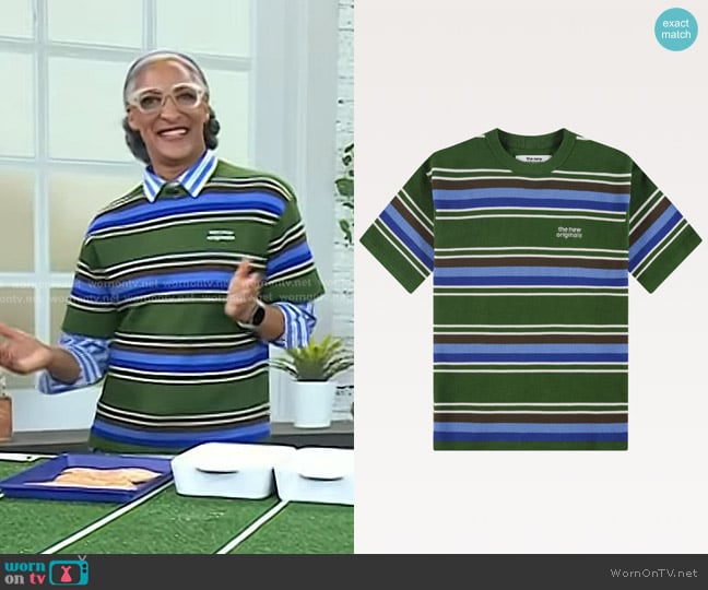 The New Originals Striped Knit Tee in Multicolor worn by Carla Hall on Today