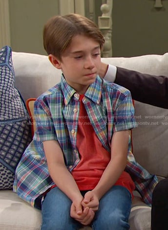 Thomas’s plaid short sleeve shirt on Days of our Lives