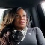 Tia’s black mesh top on The Real Housewives of Potomac