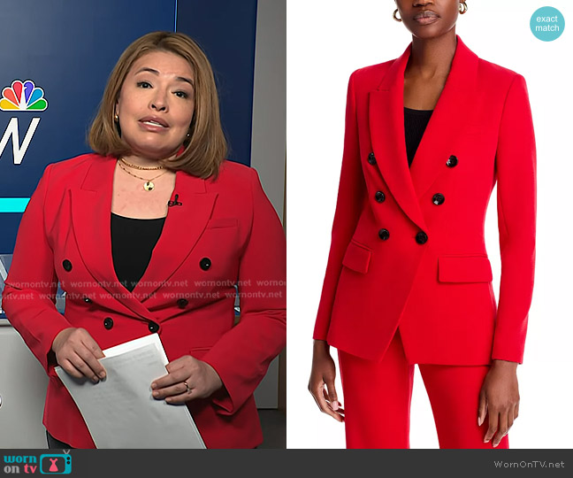 Toccin Kylie Double Breasted Blazer worn by Gilma Avalos on NBC News Daily