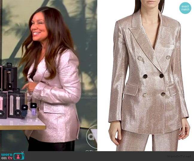 Gretta’s metallic bronze blazer on The View