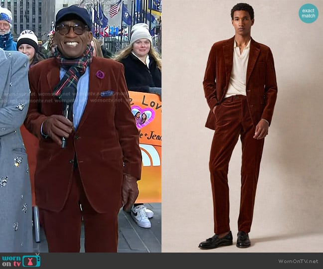 Todd Snyder sutton corduroy jacket and Trouser worn by Al Roker on Today