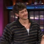 Tom Blyth's striped sweater on The Kelly Clarkson Show