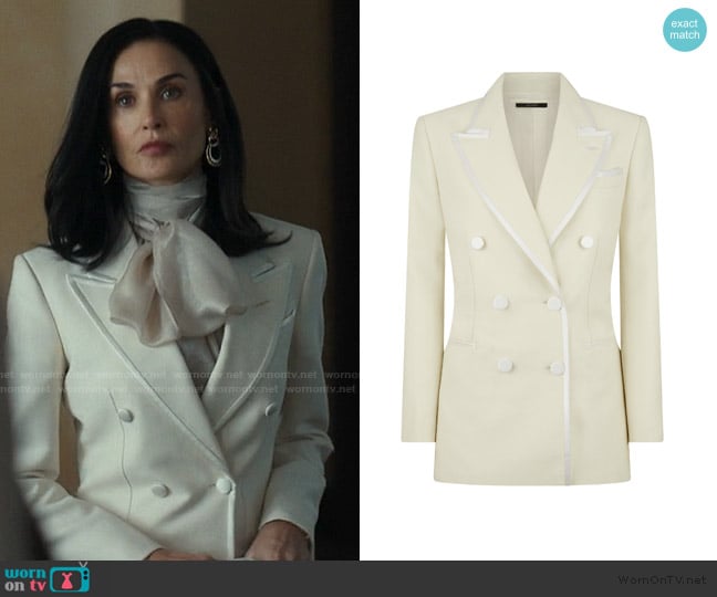 Tom Ford Wallis Double Breasted Tuxedo Jacket worn by Cami Miller (Demi Moore) on Landman
