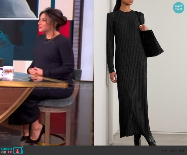 Toteme Cable-knit wool maxi dress worn by Alyssa Farah Griffin on The View