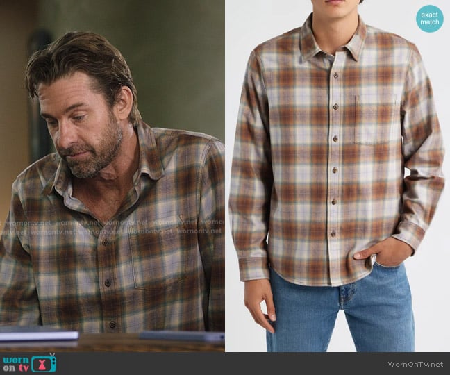 Nick’s brown plaid shirt on Greys Anatomy