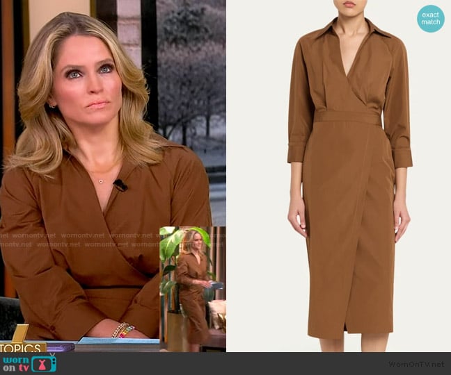 TWP The Walkaway Dress worn by Sara Haines on The View