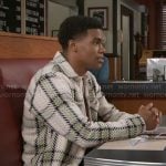 Tyrell's plaid overshirt on Beyond the Gates