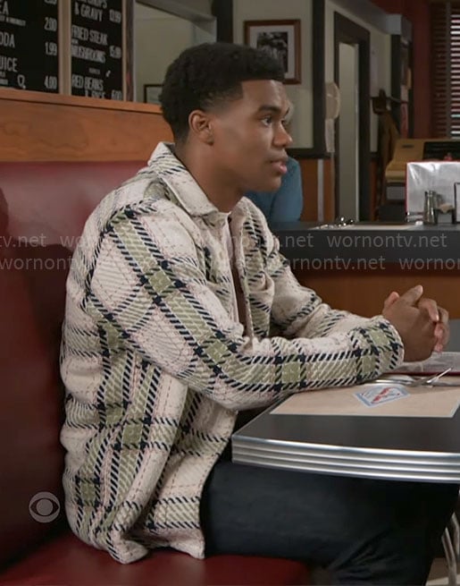 Tyrell’s plaid overshirt on Beyond the Gates