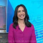 Emilie’s pink v-neck blouse on Today