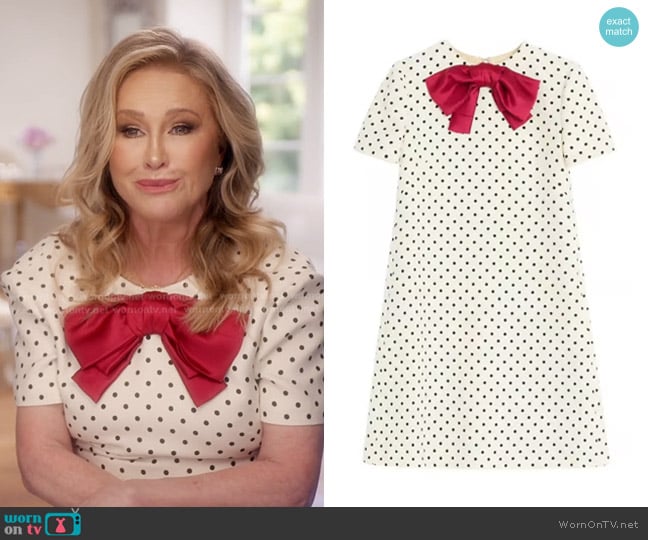 Valentino Dotted Mini Dress worn by Kathy Hilton on The Real Housewives of Beverly Hills