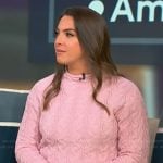 Vanessa’s pink cable knit sweater on Tamron Hall Show