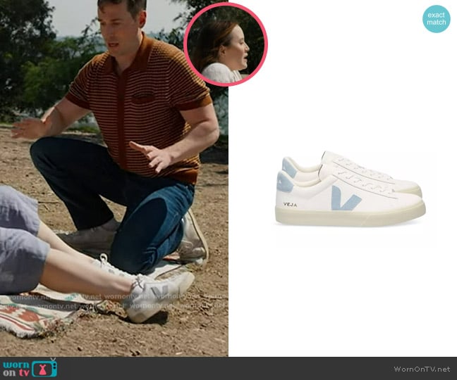 Veja Campo Leather Sneakers in White Steel