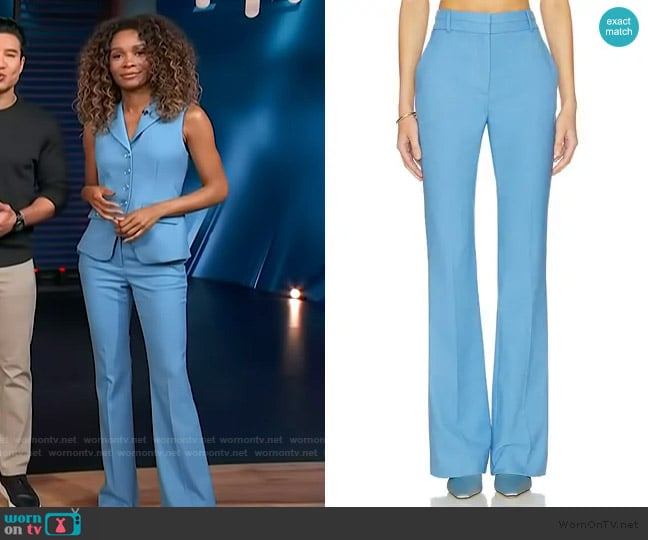Zuri’s blue pants on Access Hollywood