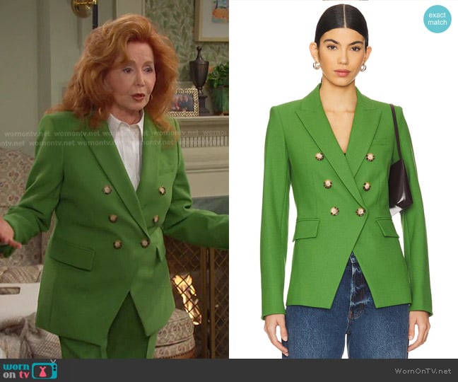 Veronica Beard Miller Dickey Jacket in Lemongrass worn by Maggie Horton (Suzanne Rogers) on Days of our Lives