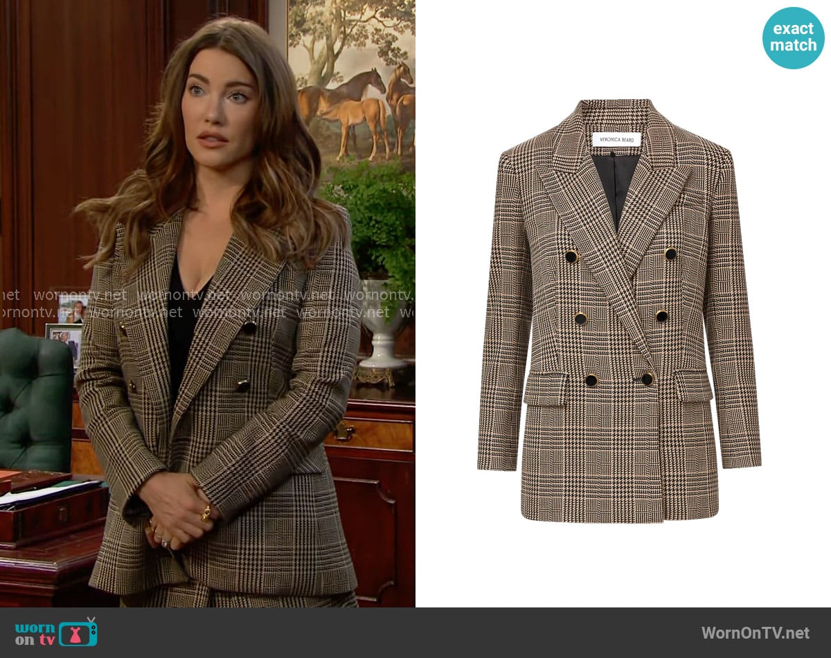Steffy’s plaid jacket on The Bold and the Beautiful