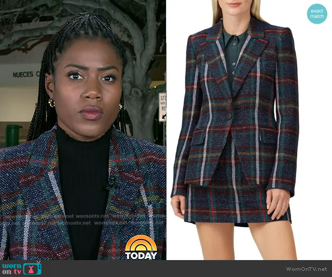 Veronica Beard Zane Plaid Dickey Jacket