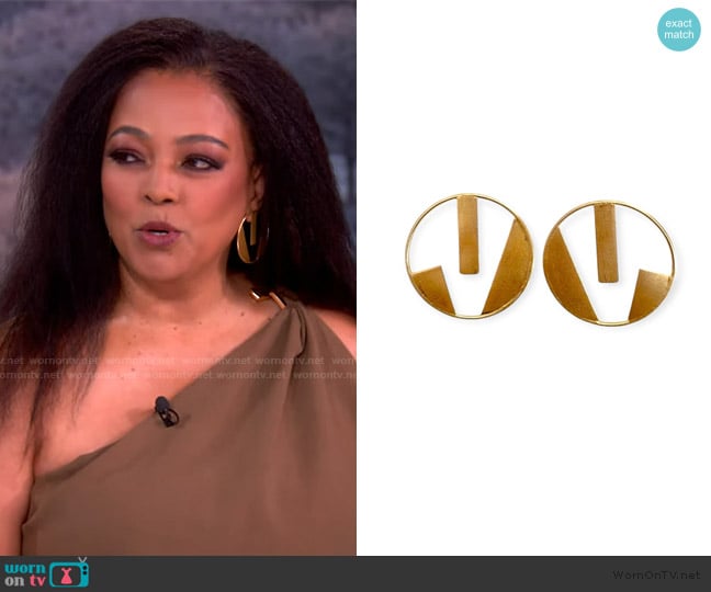 Veronica Tharmalingam Poonam Earrings worn by Kim Fields on The View