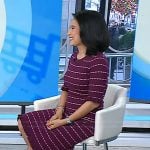 Vicky’s red striped knit dress on Today