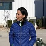 Vicky’s blue quilted down jacket on Today