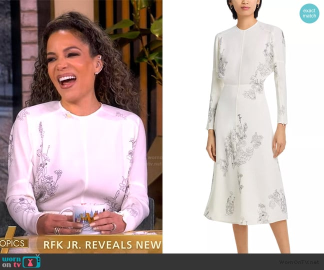 Victoria Beckham Dolman Midi Dress worn by Sunny Hostin on The View
