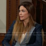 Victoria’s two-tone denim blazer on The Young and the Restless
