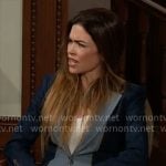 Victoria’s two-tone denim blazer on The Young and the Restless