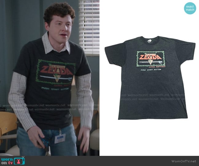  Vintage 1986 Nitendo Zelda Title Screen T-Shirt