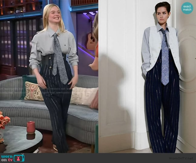 Vivienne Westwood 2026 Spring Summer Collection worn by Elle Fanning on The Kelly Clarkson Show