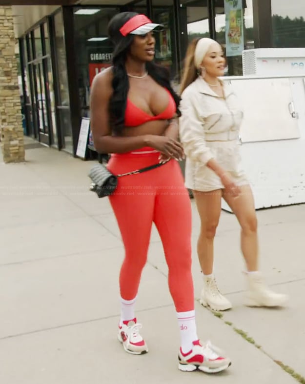 Wendy's pink leggings and sports bra on The Real Housewives of Potomac