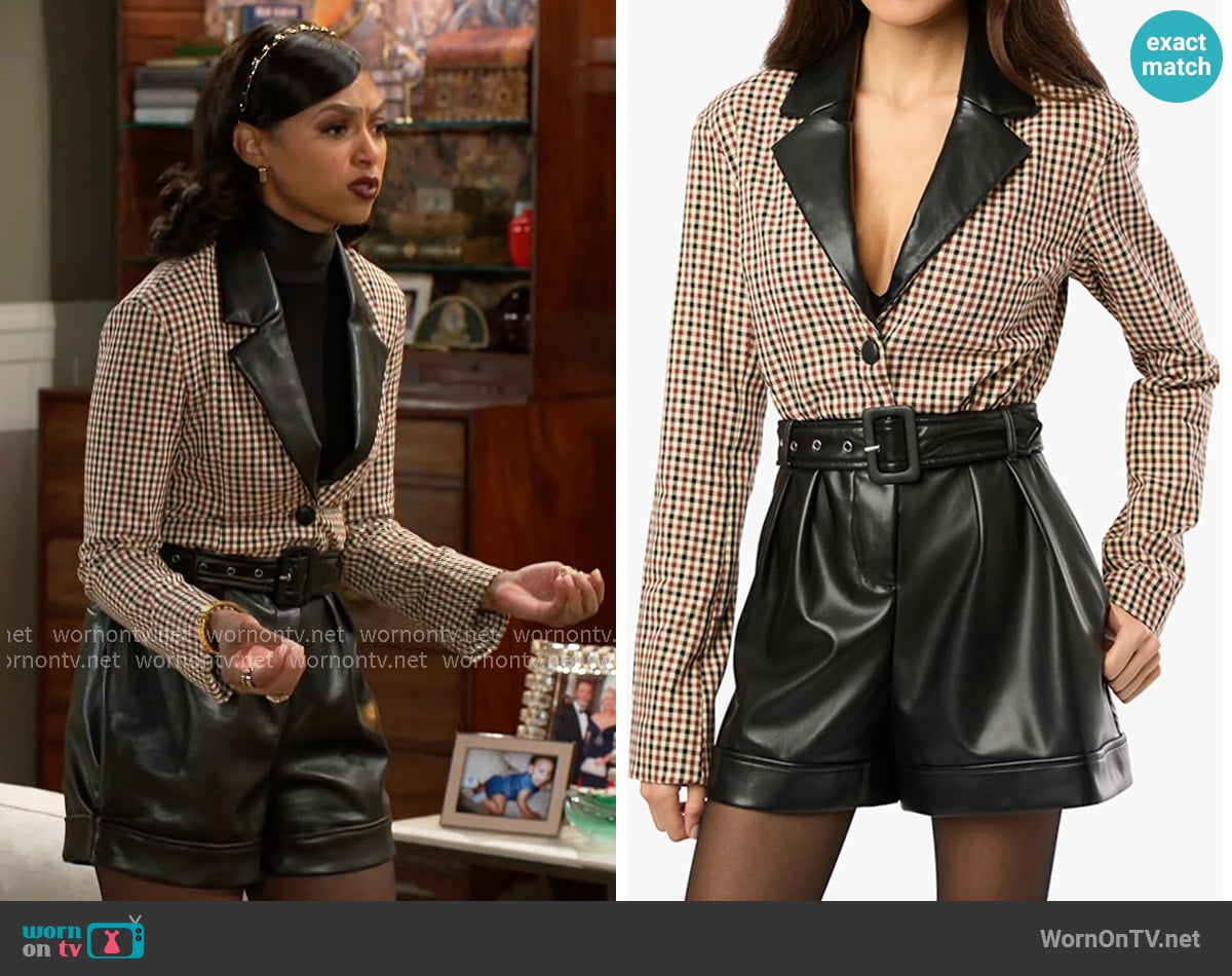 WeWoreWhat Blazer Romper worn by Kat Richardson (Colby Muhammad) on Beyond the Gates