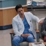 Blue’s white and orange sneakers on Greys Anatomy