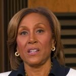 Robin’s white pendant chain necklace on Good Morning America