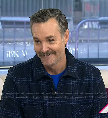 Will Forte’s navy plaid jacket on Today