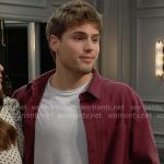 Will’s red overshirt on The Bold and the Beautiful