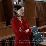 Willow’s red tie-waist midi dress on General Hospital