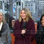 Jenna's burgundy wrap coat on Today