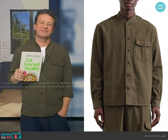 YMC Delinquents Regular Fit Shirt Jacket worn by Jamie Oliver on Good Morning America
