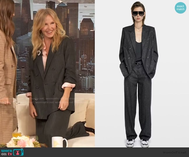 Zadig and Voltaire Double-breasted Blazer worn by Kelli Giddish on The Drew Barrymore Show