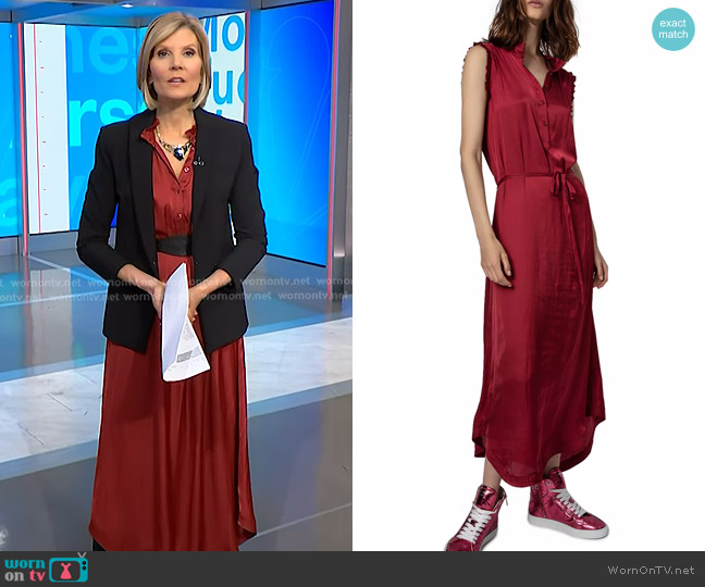 Zadig and Voltaire Raos Dress worn by Kate Snow on NBC News Daily