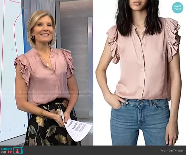 Zadig & Voltaire Tiza Top worn by Kate Snow on NBC News Daily