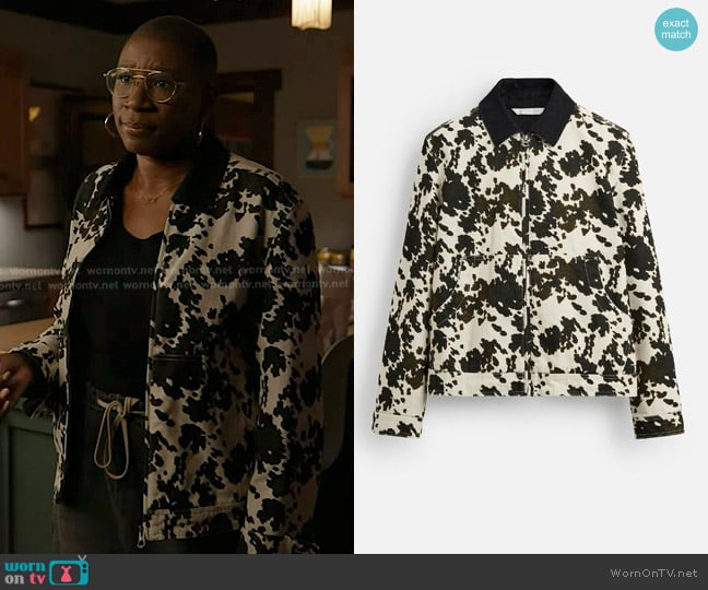 Zara Animal Print Jacket worn by Henrietta Wilson (Aisha Hinds) on 9-1-1