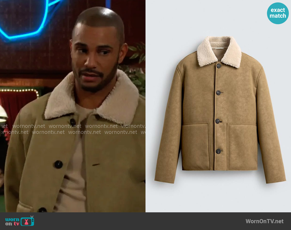 Zara Double Faced Faux Leather Jacket worn by Holden Novak (Nathan Owens) on The Young and the Restless